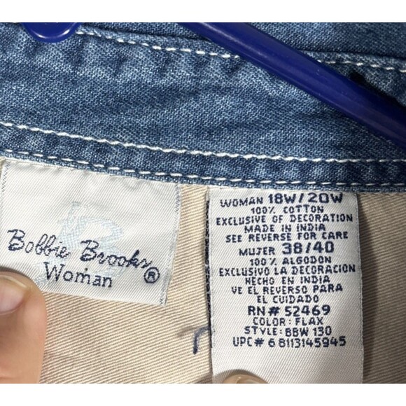 Bobbie Brooks Woman Shirt Button Up Women’s Plus Size 18W/20W Gardening Flowers - Picture 5 of 10